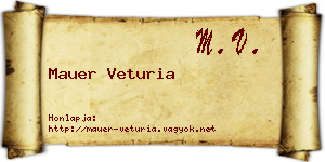 Mauer Veturia névjegykártya